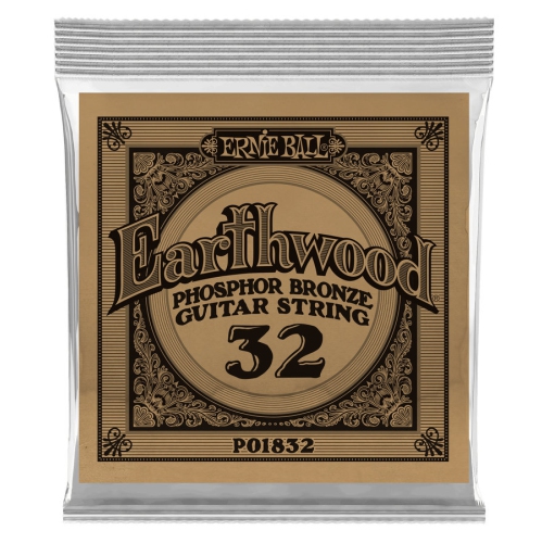 ERNIE BALL  P01832 Earthwood Phosphor Bronze Acoustic Guitar String - .032