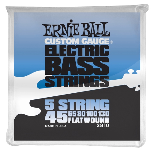 Ernie Ball P02810 Flatwound 5-String Electric Bass Guitar Strings