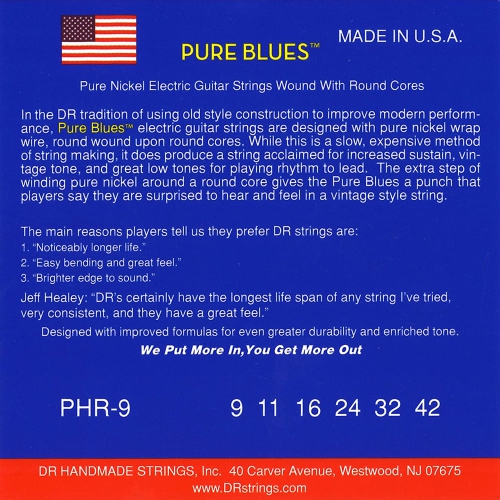 Pure Blues Electric Guitar Strings, Light