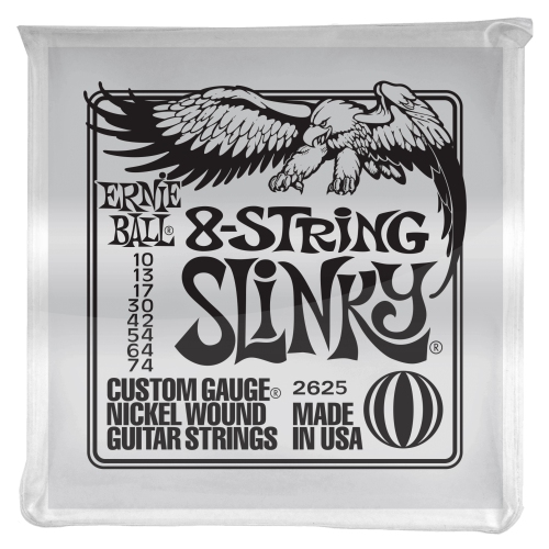 Ernie Ball P02625 Slinky 8-String Nickel Wound Electric Guitar Strings