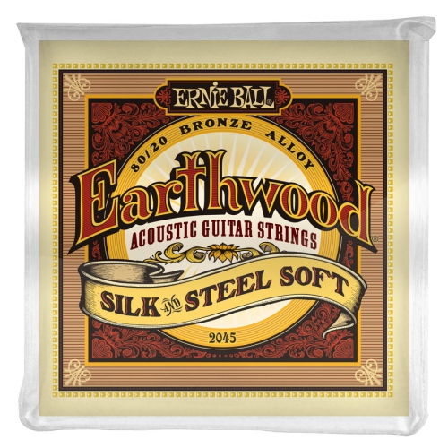 Ernie Ball Earthwood Silk and Steel 80/20 Bronze Acoustic Guitar Strings - Soft