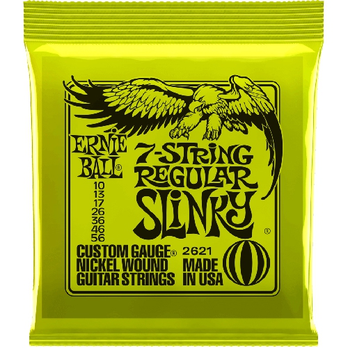 Ernie Ball 7-String Regular Slinky Nickel Wound Electric Guitar Strings - 10-56 Gauge
