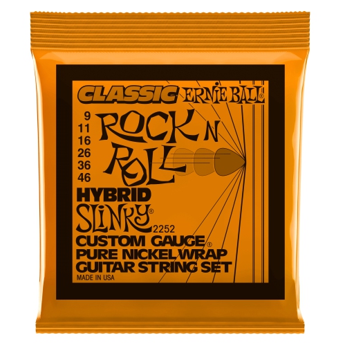 Ernie Ball PO2252 Hybrid Slinky Classic Rock n Roll Electric Guitar Strings