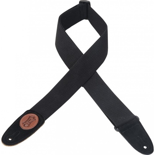 Levy's MSSC8 2" Signature Series Cotton guitar Strap - Black - XL