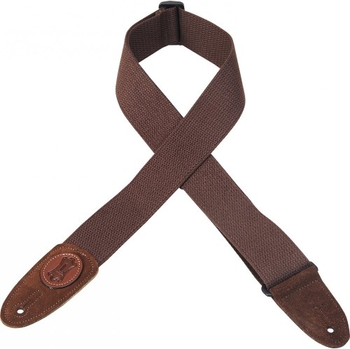 Levy's MSSC8 2" Signature Series Cotton guitar Strap - Brown - XL