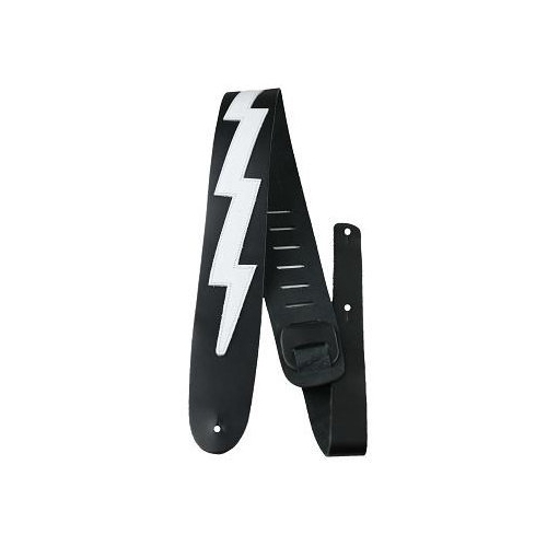 Perris Leather Guitar Strap - Lightning Bolts, 2.5