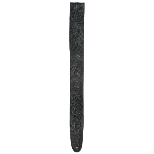 Planet Waves 25LE00 2.5 Embossed Leather Guitar Strap - Black