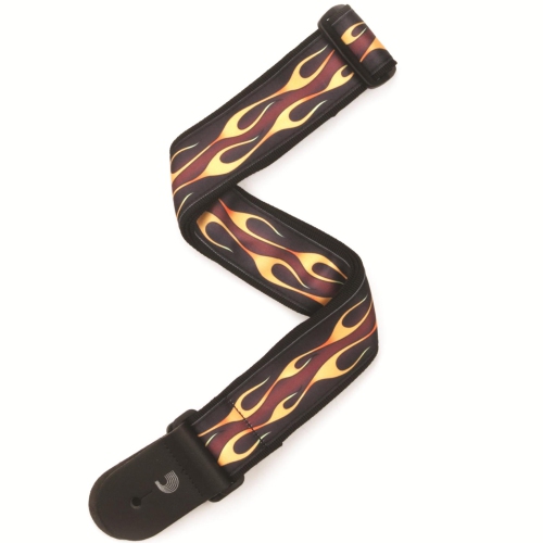Planet Waves 50F09 50mm Hot Rod Flame Guitar Strap - Red