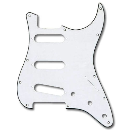 Fender 11-Hole Mount S/S/S Stratocaster Pickguard - 3-Ply, White