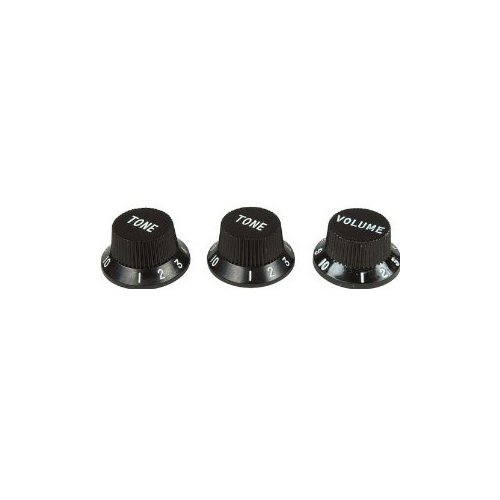 Fender Stratocaster Knobs - Black