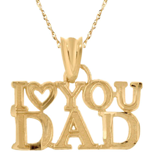 dad pendant gold