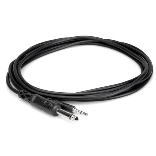 Hosa Mono Interconnect Cable - 1/4 TS to 3.5mm TRS, 3'
