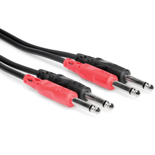 Hosa Stereo Interconnect Cable - Dual 1/4" TS to Dual 1/4" TS, 2m