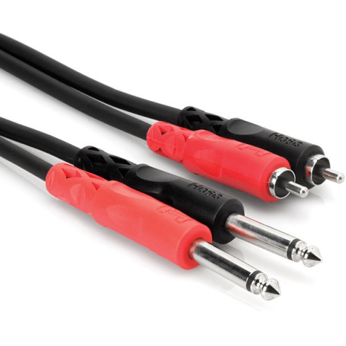 Hosa Stereo Interconnect Cable - Dual 1/4" TS to Dual RCA, 6m