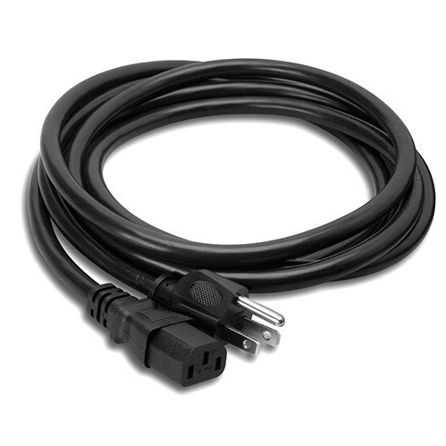 Hosa Power Cord - 14 AWG, IEC C13 to NEMA 5-15P, 15'