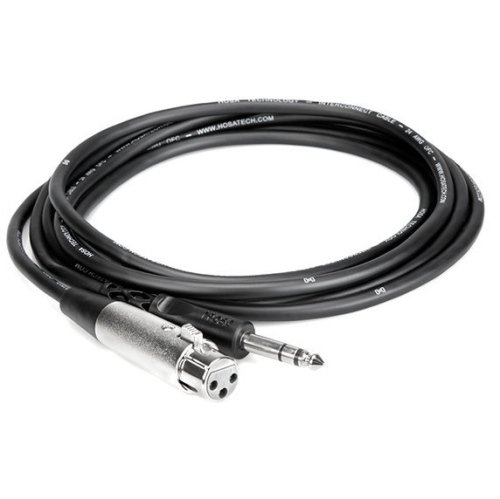 Hosa Balanced Interconnect Cable - XLR3F to 1/4 TRS, 5'