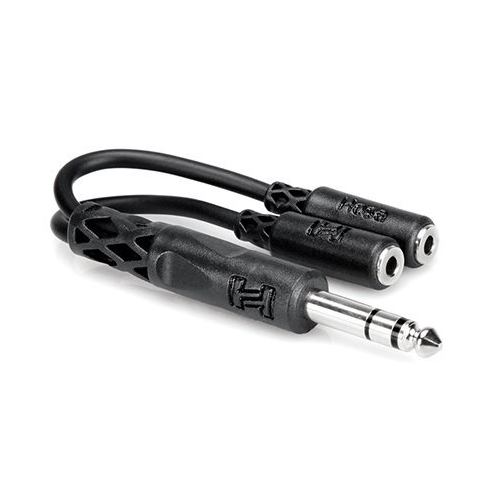 Hosa Y Cable - 1/4 TRS to Dual 3.5mm TRSF