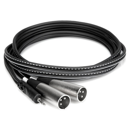 Hosa Stereo Breakout Cable Adapter - 3.5mm TRS to Dual XLR3M