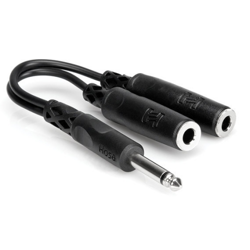 Hosa Y Cable - 1/4 TS to Dual 1/4 TSF