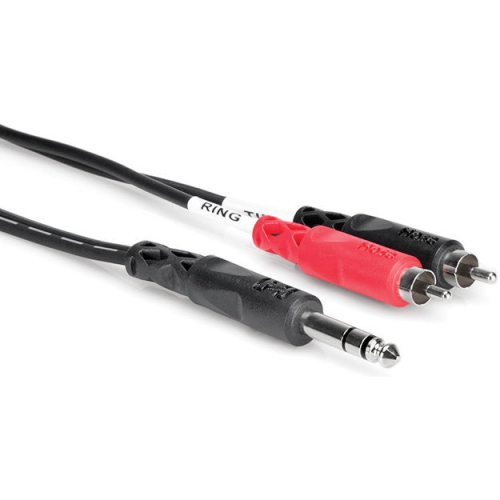 Hosa Insert Cable - 1/4" TRS to Dual RCA, 3m