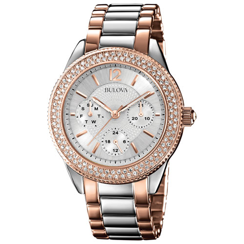 Bulova Crystal 38mm Women's Analog Dress Watch with  