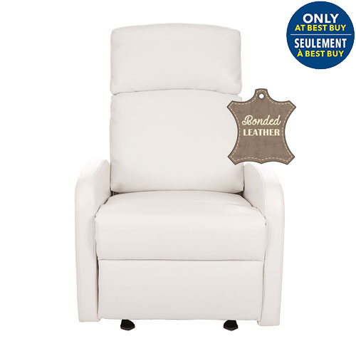 Kidiway Santa Maria Bonded Leather Glider White Only At Best Buy