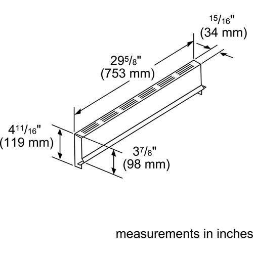 Bosch Low Backguard for Electric & Induction Ranges
