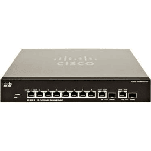 CISCO  Refurbished Good " Sg300-10 10-Port Gigabit Managed Switch – Layer 3, Rackmount/desktop"