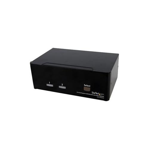 StarTech 2 Port Dual DisplayPort USB KVM Switch with Audio & USB 2.0 Hub