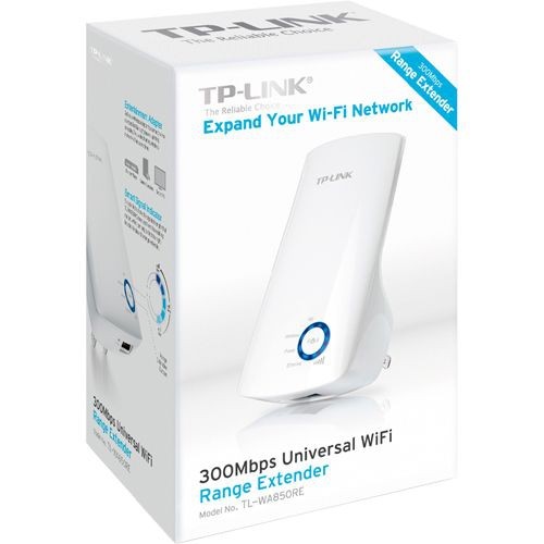 TP-LINK TL-WA850RE 300Mbps Universal Wi-Fi Range Extender, Repeater, Wall Plug design, One-button Setup, Smart Signal