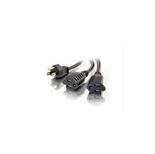C2G 3ft 16 AWG 1-to-2 Power Cord Splitter
