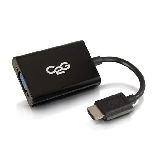 CABLES TO GO  C2G HDMI Male to VGA And Stereo Audio Female Adapter Converter Dongle for Tvs, L