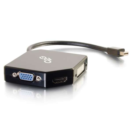 C2G Mini DisplayPort To HDMI, VGA or DVI Adapter -