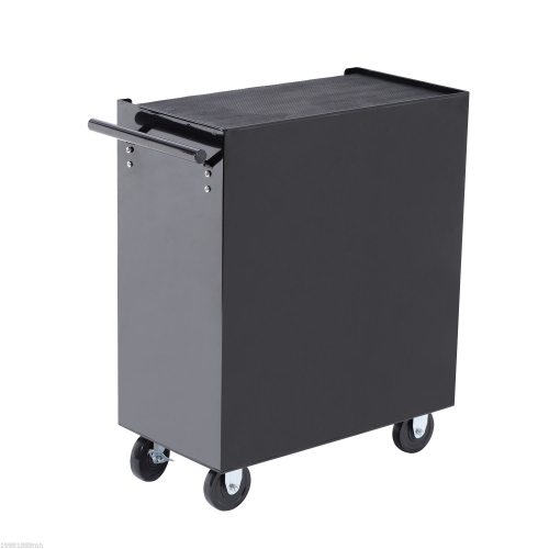 HOMCOM 5 Drawer Steel Rolling Tool Cabinet Wheeled Storage Cart Box, Black, 31"