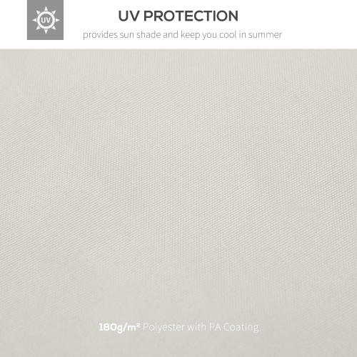 Store de rechange pour abri de jardin extérieur Outsunny, 9,84 x 9,84 pi, 2 niveaux, blanc crème