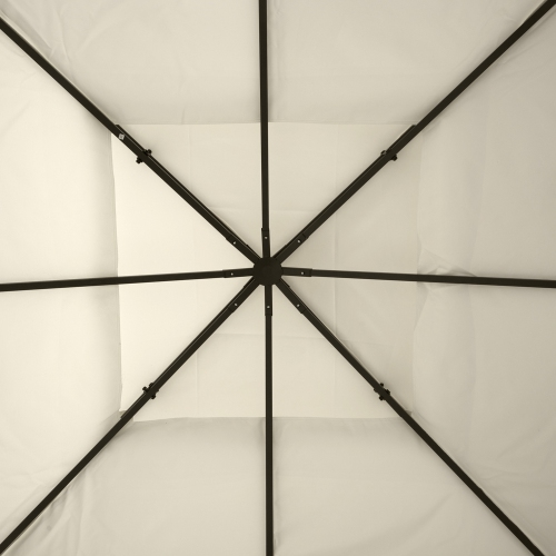 Store de rechange pour abri de jardin extérieur Outsunny, 9,84 x 9,84 pi, 2 niveaux, blanc crème