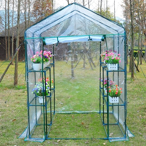 Outsunny 4.7x4.7x6.4FT Greenhouse Transparent