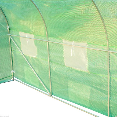 Outsunny 11.5x10x6.6FT Walk-in Tunnel Greenhouse Green
