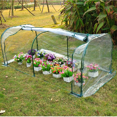 Outsunny 78.7x39.4x31.5IN Tunnel Greenhouse Transparent