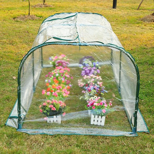 Outsunny 78.7x39.4x31.5IN Tunnel Greenhouse Transparent