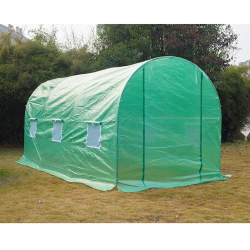 Outsunny 15x6.7x6.7FT Walk-in Tunnel Greenhouse Green