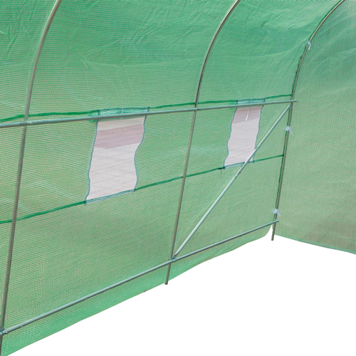 Outsunny 15x6.7x6.7FT Walk-in Tunnel Greenhouse Green