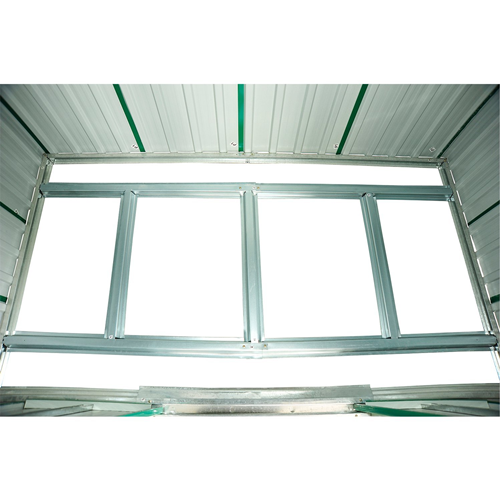 Outsunny 7'x 4' Outdoor Storage Shed, Metal Garden Shed with Lockable Double Doors, Foundation Kit and Vents for Patio Backyard Tool Storage, Green