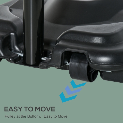 Soozier 6.5'-10' Adjustable Portable Basketball Hoop System Stand Outdoor for Kids Youth Adult