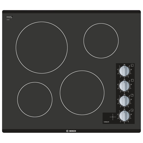 Bosch 24" 4-Element Electric Cooktop - Black
