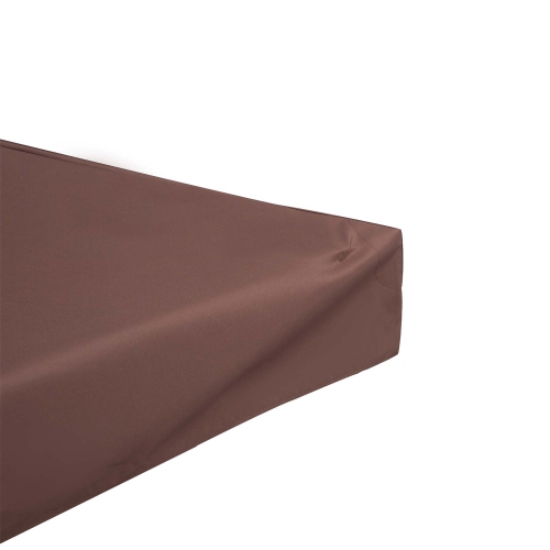 Outsunny 13.1' x 9.8' Gazebo Replacement Canopy, 2 Tier Top Roof Garden Pavilion UV Cover, Brown