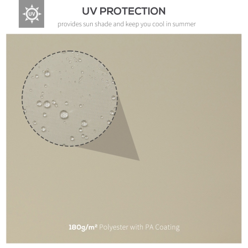 Outsunny 13.1' x 9.8' Gazebo Replacement Canopy 2 Tier Top UV Cover Pavilion Garden Patio Outdoor, Cream White