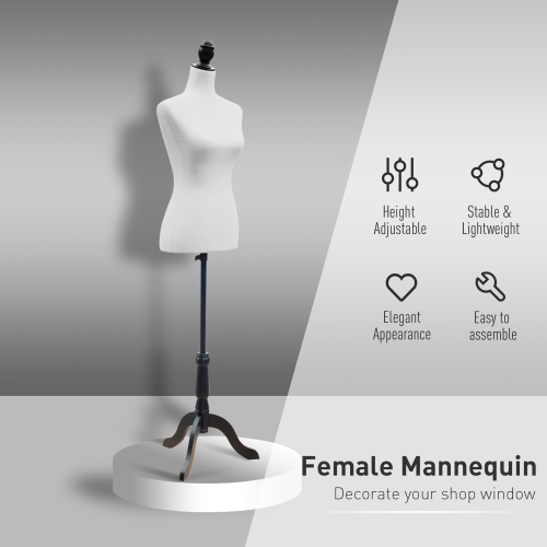 HOMCOM Female Dress Form Mannequin Stand Torso Dressmaker Display Fashion Design Stand