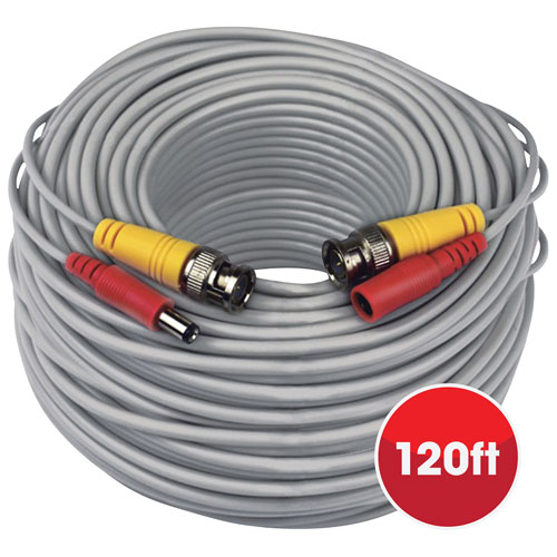 Defender 36.6m (120 ft.) HD Security Camera Extension Cable (HDCBL120) Black Security Camera