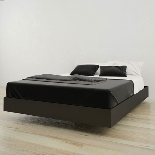 Contemporary Platform Bed Frame Queen, What Is A Floating Bed Base